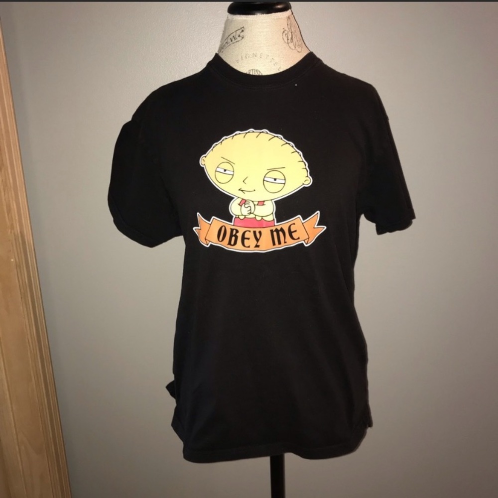Black Family Guy Stewie Tee Size Medium